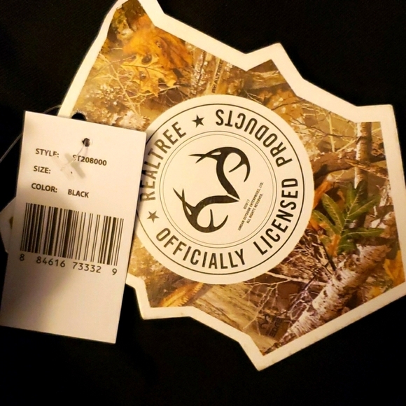 Staghorn Realtree Black Camo Trimmed Henley Size L - Picture 5 of 6